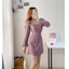 ĐẦM HOA NHUNG - ĐẦM HOA CỔ VUÔNG - JUMP HOA TAY LOE CHỮ A - MÈO INDA HOUSE