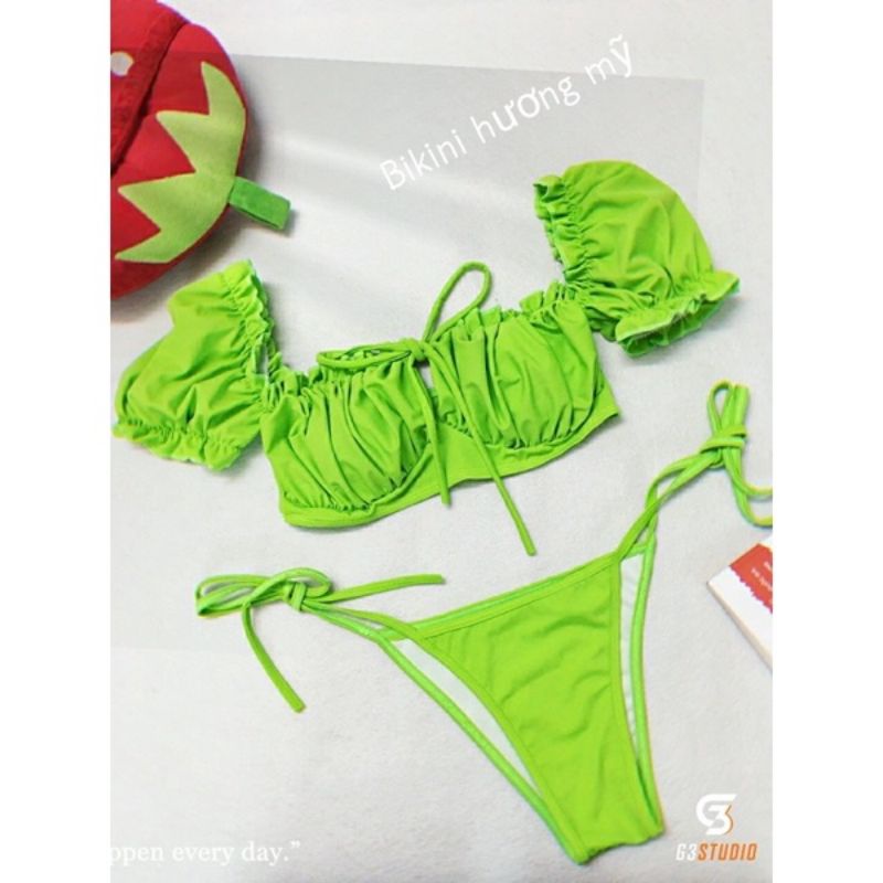 Bikini 2 Mảnh Tay Phồng Siêu Nét – Thời Trang Biển