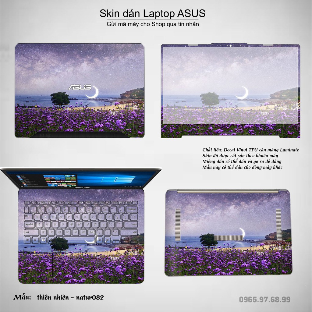 Dán decal cho các dòng Laptop ASUS in nhiều mẫu thiên nhiên cực đẹp
