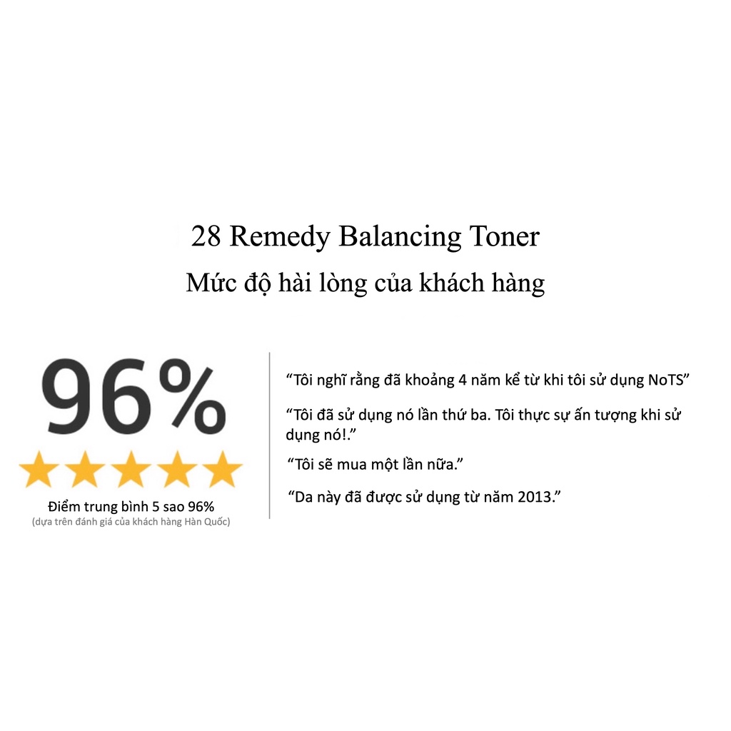 Nước Cân Bằng Phục Hồi Da NoTS 28Remedy Balancing Toner 100ml