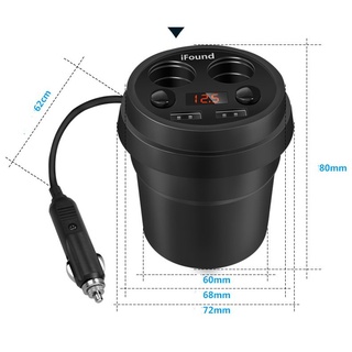 Bộ chia tẩu sạc ô tô đa năng X25 bản cao cấp 12v-24v 250w có màn hình hiển thị điện áp sang trọng