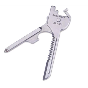 Móc Khóa Kim Loại Đa Năng 6 in 1, dụng cụ khui bia, nắp chai, mở hộp, cưa, vít bỏ túi treo chìa khóa