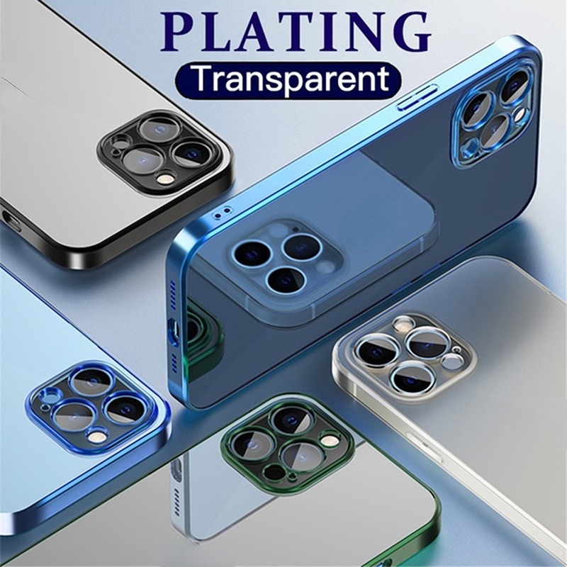 Ốp điện thoại thiết kế viền mạ có 7 màu sắc lựa chọn cho iPhone 12 11 Pro Max 12 Mini