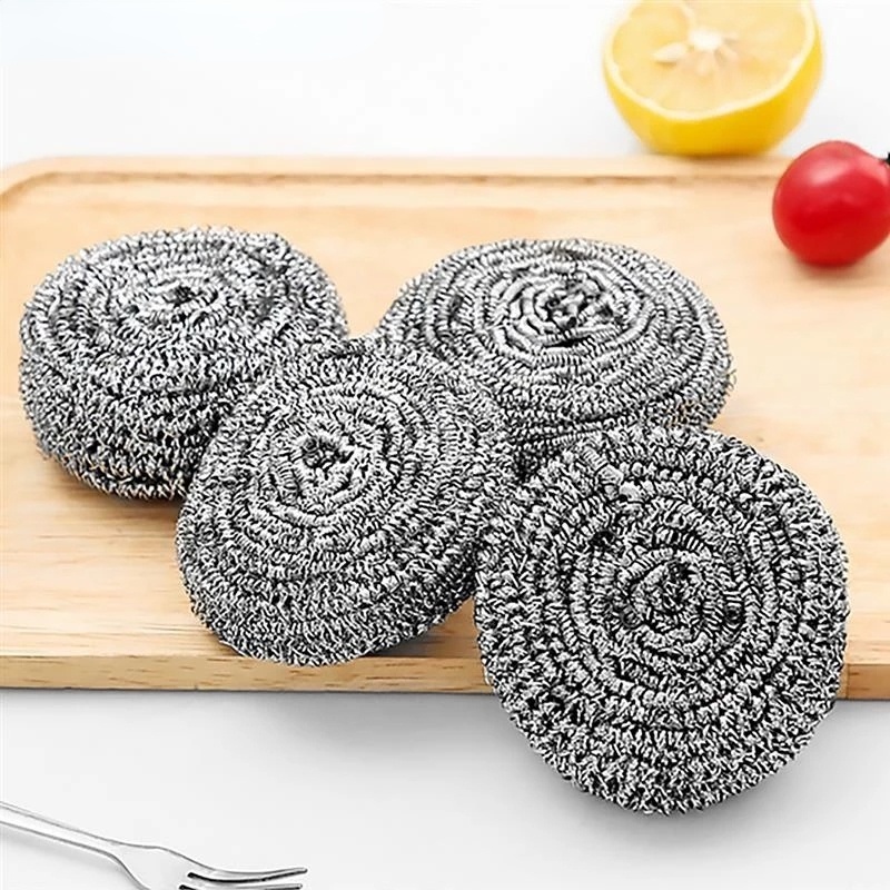 1/4/6 Gói Miếng Chà Xoong Nồi Bằng Thép Không Gỉ Không Gỉ
