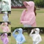 PCF * Mũ bảo vệ chống nắng ngoài trời dành cho nữ có thể tháo rời Khăn choàng mặt UV để bảo vệ tay dài có mũ trùm đầu S
