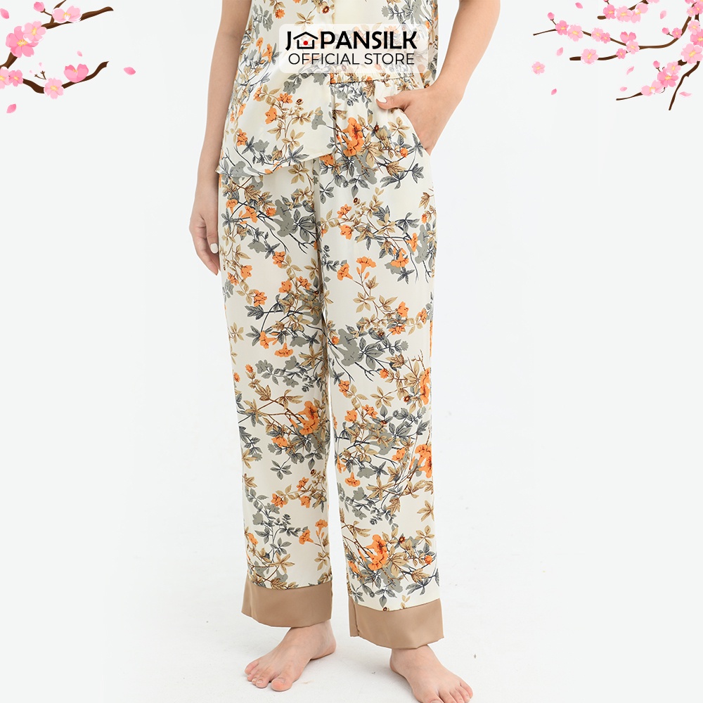 Ảnh Đồ Ngủ Pijama Lụa Satin Nhật Cao Cấp Cộc Tay JAPAN SILK Họa Tiết Sang Trọng 3