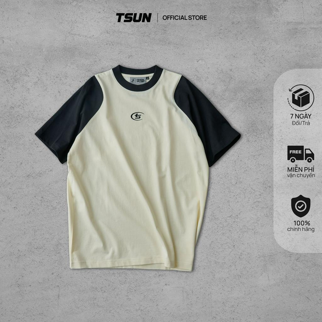 Áo Thun TSUN Patchwork Tee - Kem - [UNISE] - Thêu Logo