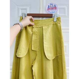 [JUNE LINEN] Q10 Quần dài LINEN ống 24cm, lưng cao NHIỀU MÀU. Lưng sau thun. Có Bigsize.