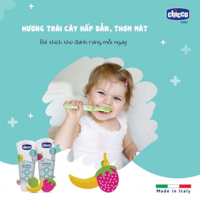 Kem đánh răng cho bé nuốt được Chicco từ 6m+ - hanzo2009
