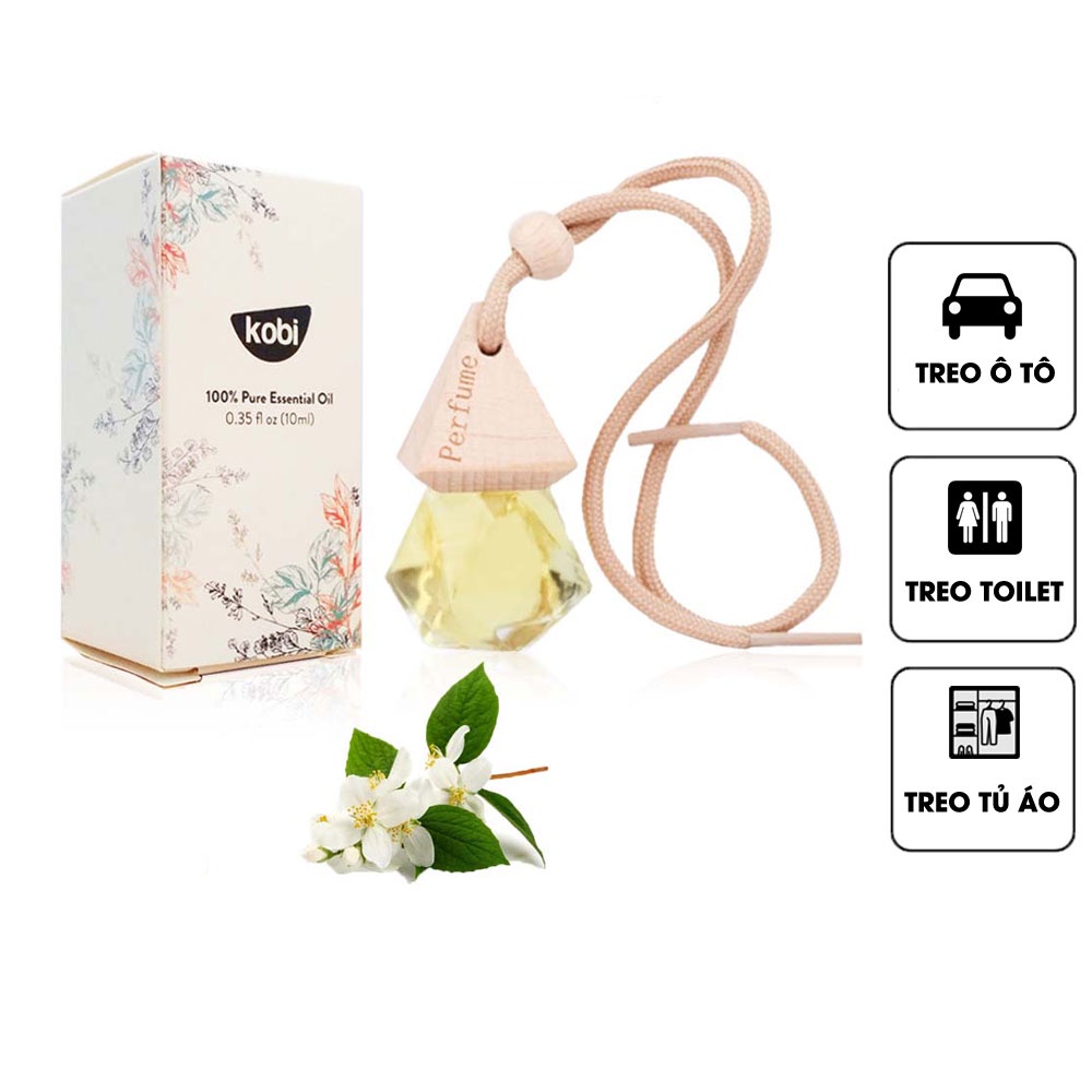 Ảnh Tinh dầu treo xe ô tô hương hoa Nhài Kobi giúp khử mùi xe hơi hiệu quả - 10ml 1