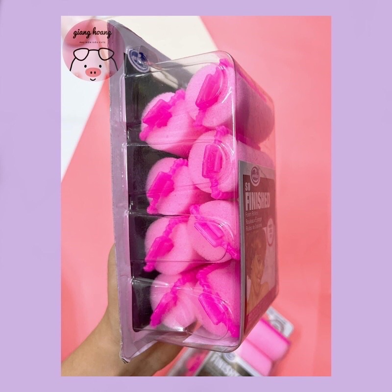 Combo 8 Lô Cuốn Tóc - Hộp 8 Lô Cuốn Có Mút Gọng Xoắn Hàng Cao Cấp
