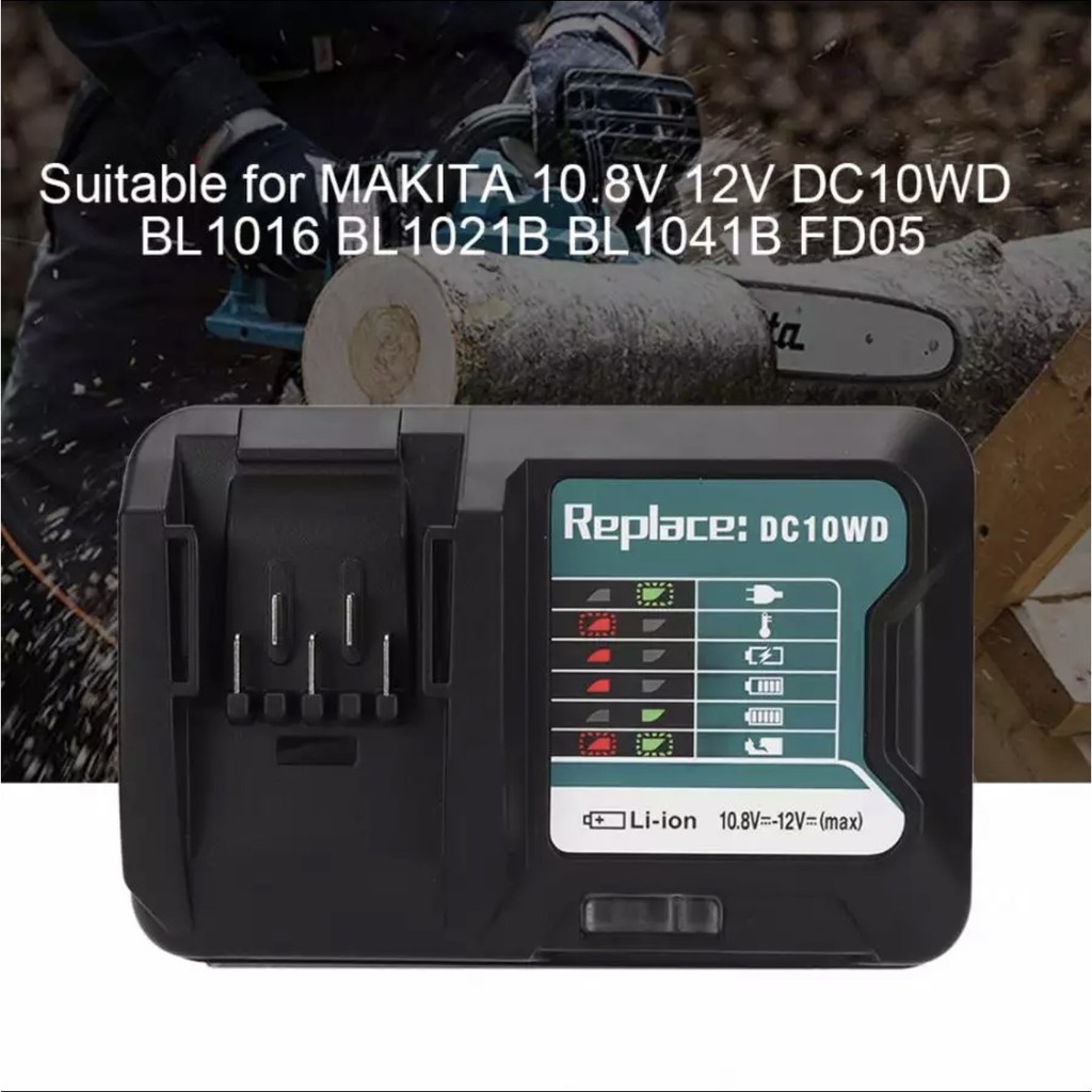 Ersatz Ladegerät Makita Ersatz Ladegerät Für Makita 10,8 V / 12 V – Kompatibel Mit DC10WD, DC10SB, DC10WC & Vielen BL-Akkus