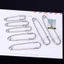 Set 10 kim băng bằng thép không gỉ màu bạc kích thước lớn tiện lợi dùng trong may mặc DIY