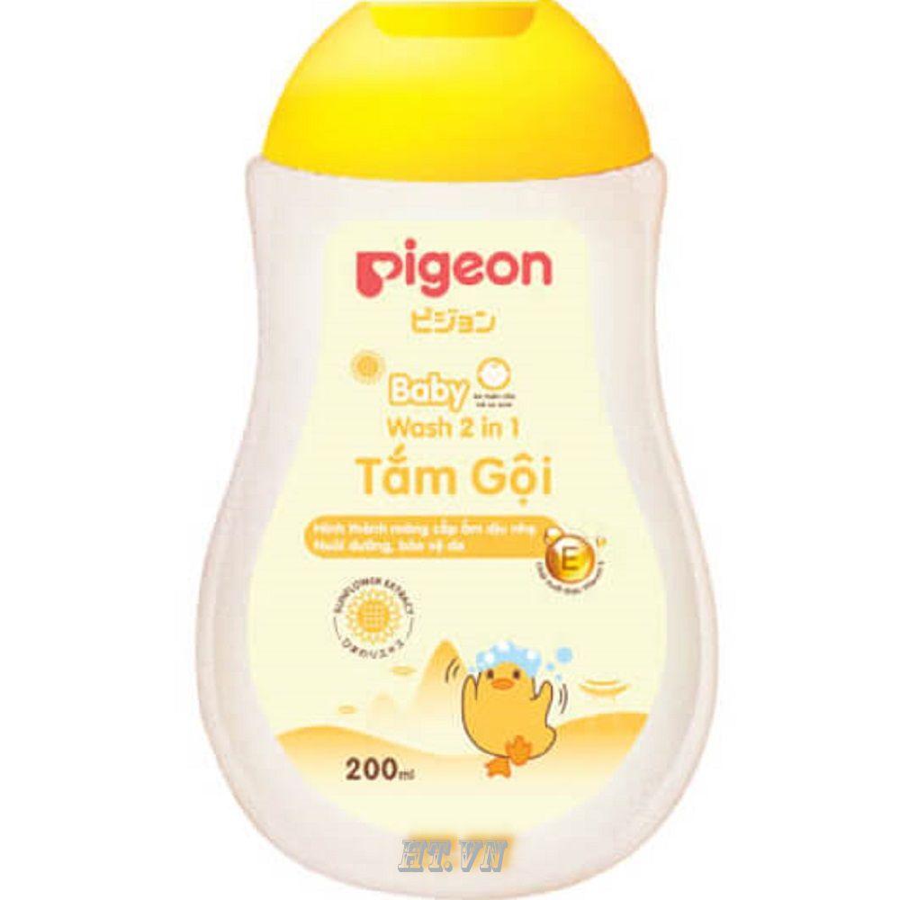 Sữa Tắm Gội Pigeon Cho Bé Dịu Nhẹ 200ml Hoa Hướng Dương (Tắm Gội 2in1 ...