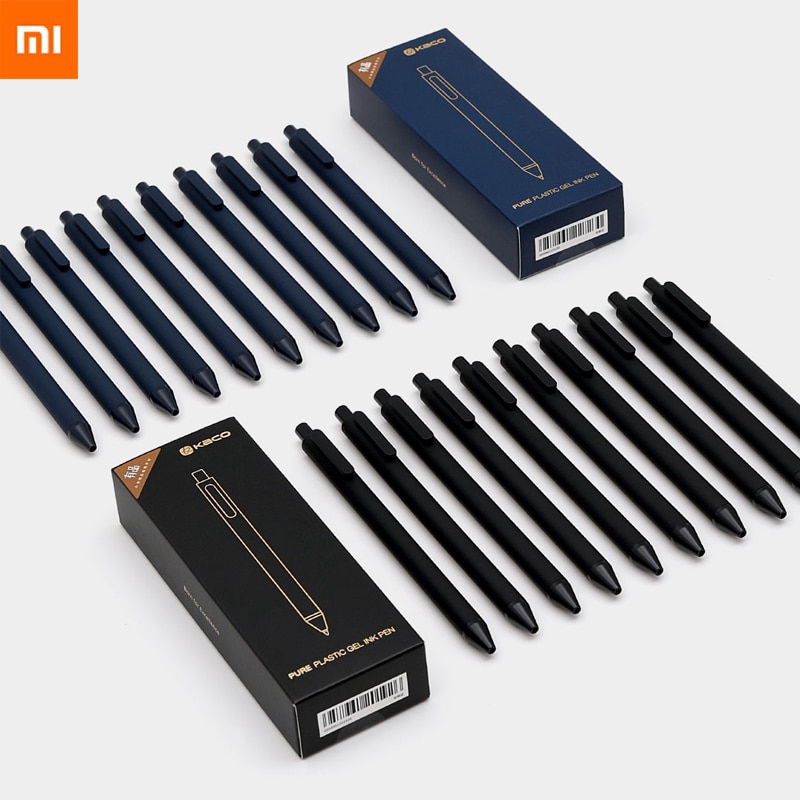 Hộp 10 bút bi Xiaomi KACO 0.5mm chất lượng cao Black ink