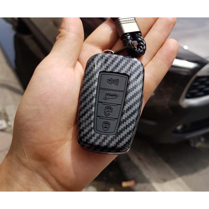 Ốp chìa khóa xe Toyota Cross 2020-2023, Nhựa ABS carbon cao cấp