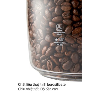 Volcano Lọ thủy tinh hút chân không bảo quản thực phẩm Cafede Kona