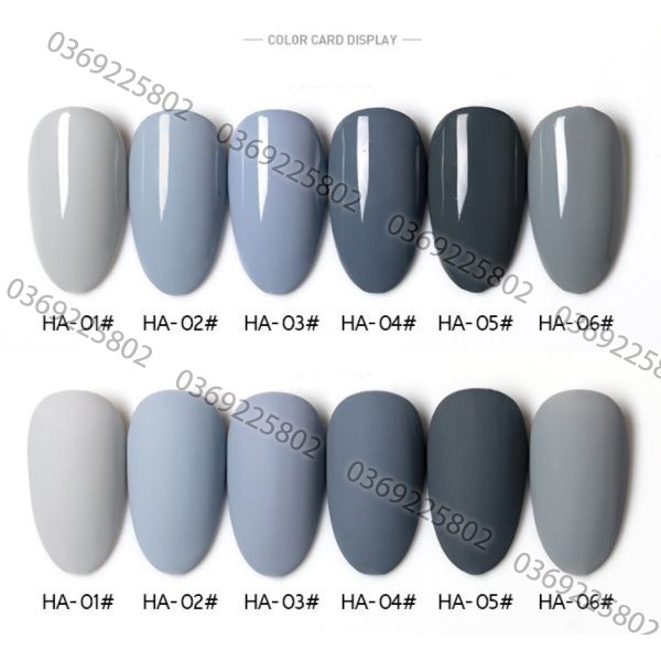 1 set 6 chai sơn gel AS màu xám mã Grey Space ( Mã HA )
