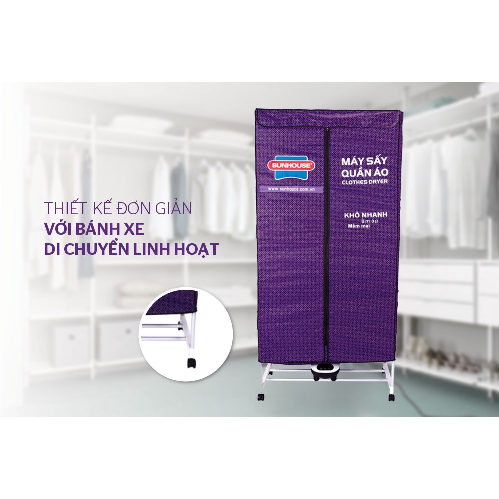 Tủ sấy quần áo Sunhouse SHD2707 - Bảo hành 12 tháng Chính hãng