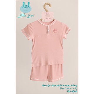 Bộ cộc tay cho bé hãng Little love chất liệu tăm đủ size