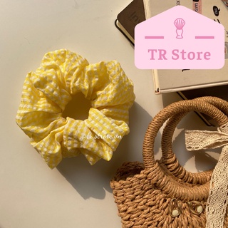 Scrunchies mini cotton họa tiết mềm mại cột tóc hoa nhí