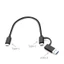 Cáp USB-A C sang USB-C 2 trong 1 GODD để đồng bộ dữ liệu sạc nhanh QC PD 10Gbps cho Cellp
