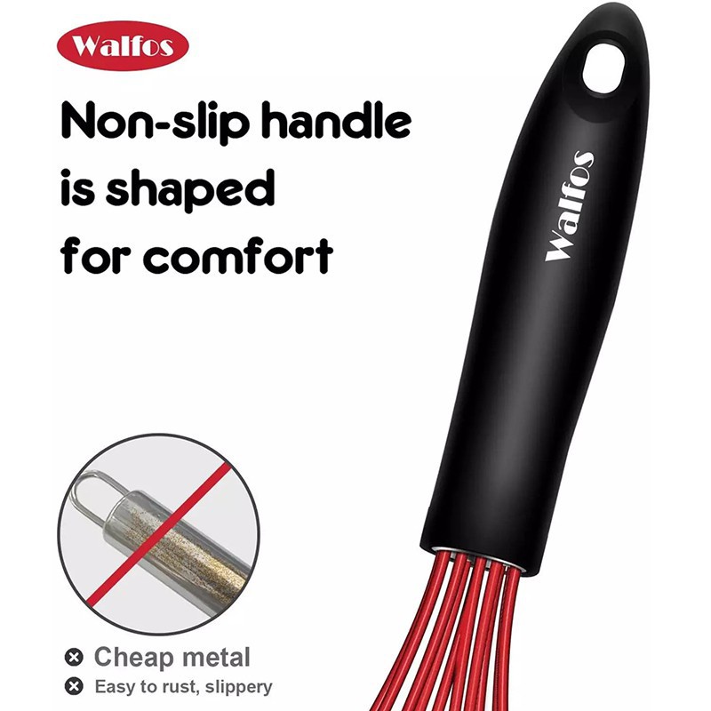 Ảnh Bộ dây thép không gỉ Walfos Silicone Whisk Bộ chịu nhiệt 2
