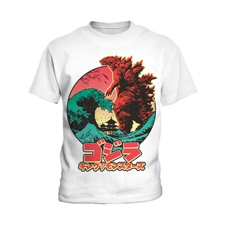 Godzilla Vua Quái Vật Áo Thun Nữ Tay Ngắn Trẻ Em Hoạt Hình Cổ Tròn Mùa Hè Thoải Mái Áo Thun Trẻ Em 3-13 Tuổi Trẻ Em Thường Ngày Đảng