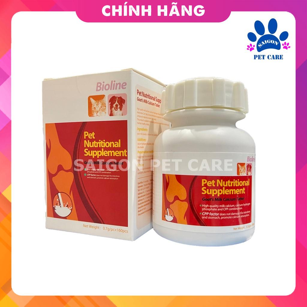 [CHÍNH HÃNG] Viên uống bổ sung canxi từ sữa dê Bioline Pet Nutritional