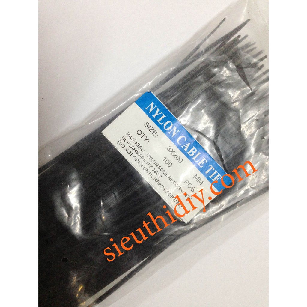 Dây thít, rút nhựa màu đen chất lượng cao (gói) | Shopee Việt Nam