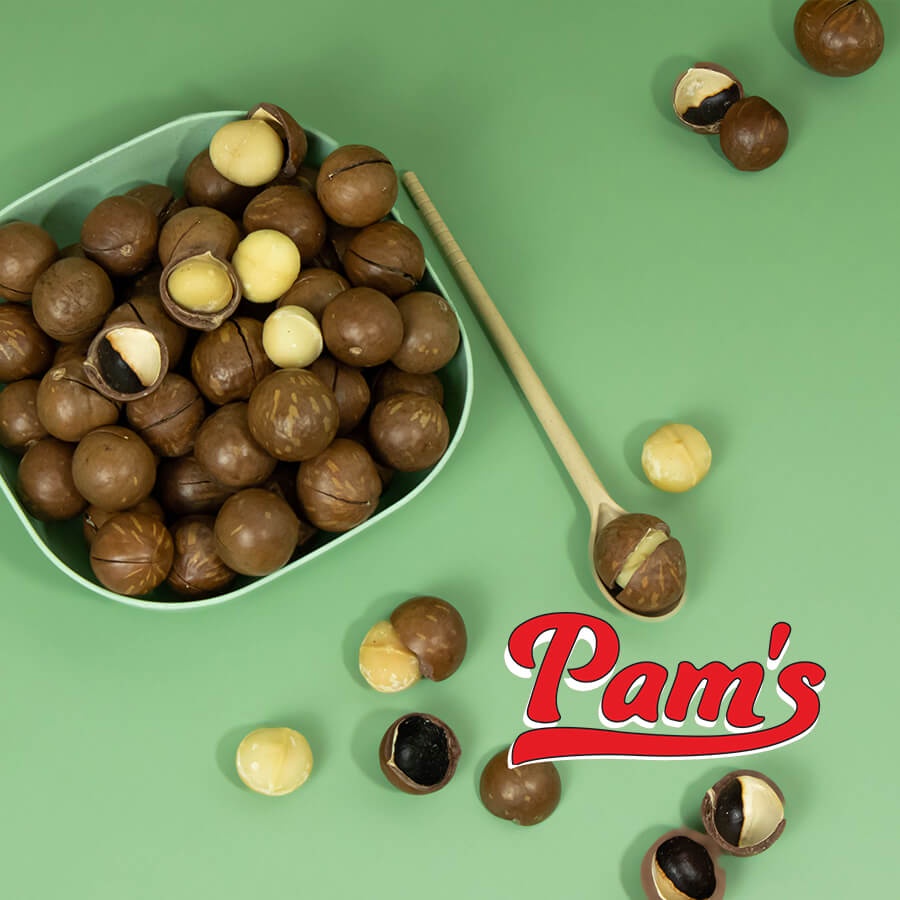 Combo Mẹ Bầu - Hạt Macca Nứt Vỏ Nhập Khẩu Úc 480g/hũ + Nhân hạt óc chó 200g/hũ Pams