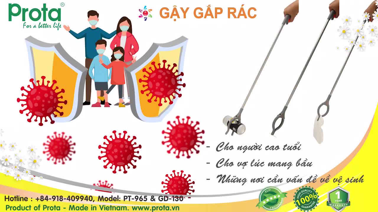 Gậy gắp rác inox 304 - Cây gắp đồ đa năng - Hãng Prota | Shopee Việt Nam