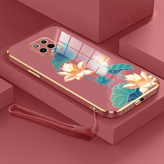ốp lưng Redmi note 9s Redmi note 9 pro ốp điện thoại Redmi note 9s Redmi note 9 pro Ốp Điện Thoại TPU Dẻo Mạ Màu Họa Tiết Hoa Sen Sang Trọng