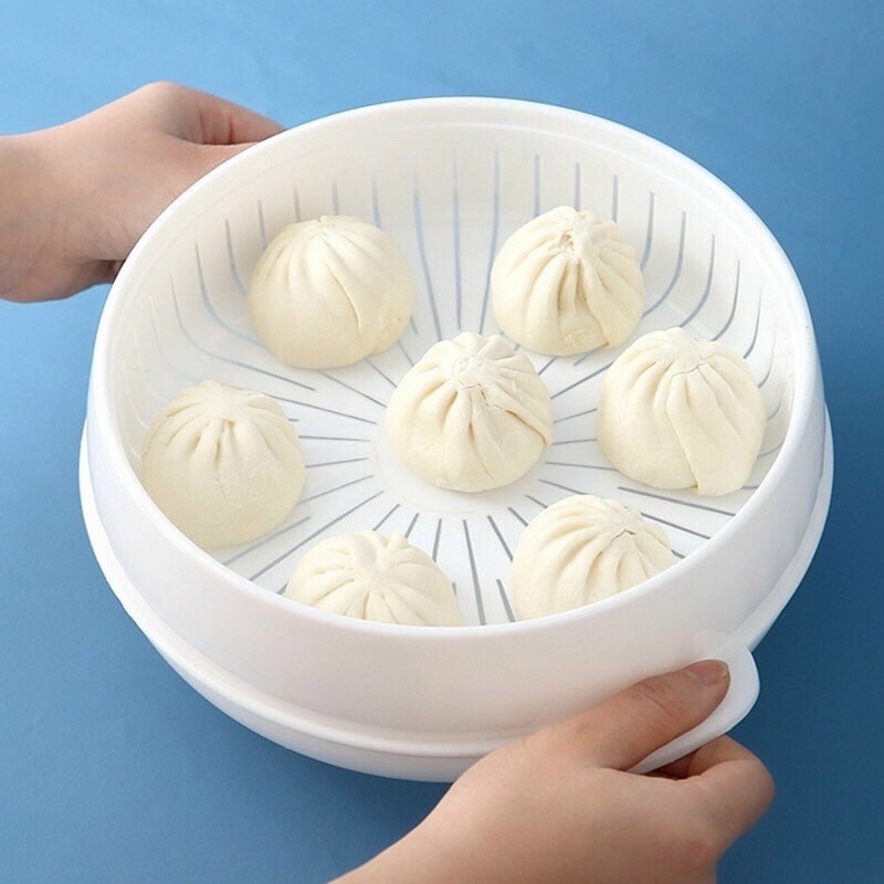Bộ Khay Hấp Lò Vi Sóng 3 Lớp Việt Nhật - Khay hấp thực phẩm 3 chi tiết bằng nhựa dùng cho lò vi sóng. | BigBuy360 - bigbuy360.vn