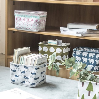 Foldable Fabric Home Organizer Large capacity storage basket School office stationery