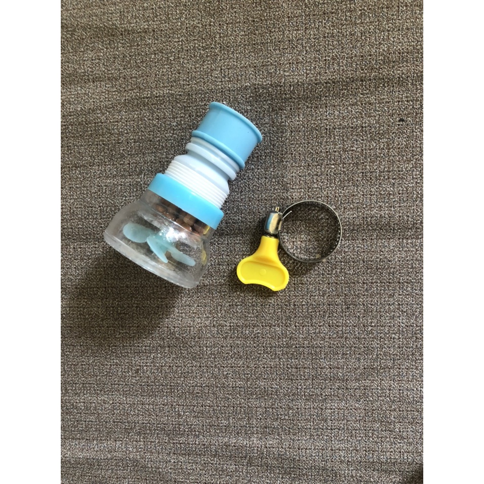 Đầu vòi lọc nước mini có thiết kế cánh quạt làm tăng áp lực nước và lọc sạch hơn rất tiện ích cho