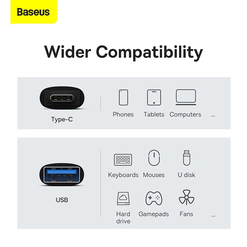 Đầu chuyển đổi BASEUS USB 3.1 Type C sang USB cao cấp thích hợp cho Macbook pro Air Samsung S10