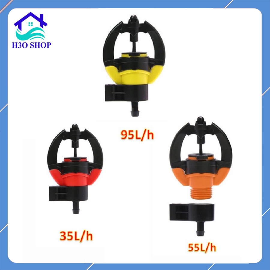 Béc phun mưa SD9000, béc xoay phun tưới vườn, tưới cây ăn trái, vườn rau....(không kèm chân nối)