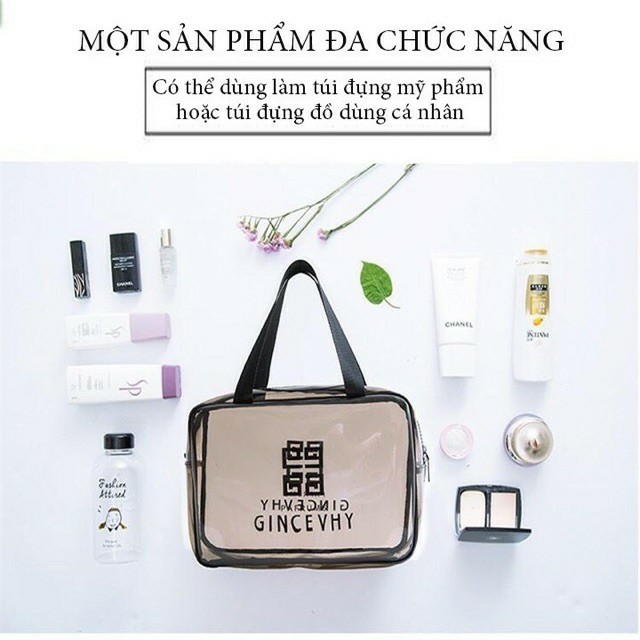 SET 3TUI ĐỰNG MĨ PHẨM TRONG SUỐT BẰNG NHỰA PHÙ HỢP ĐI DU LỊCH VÀ DÃ NGOẠI