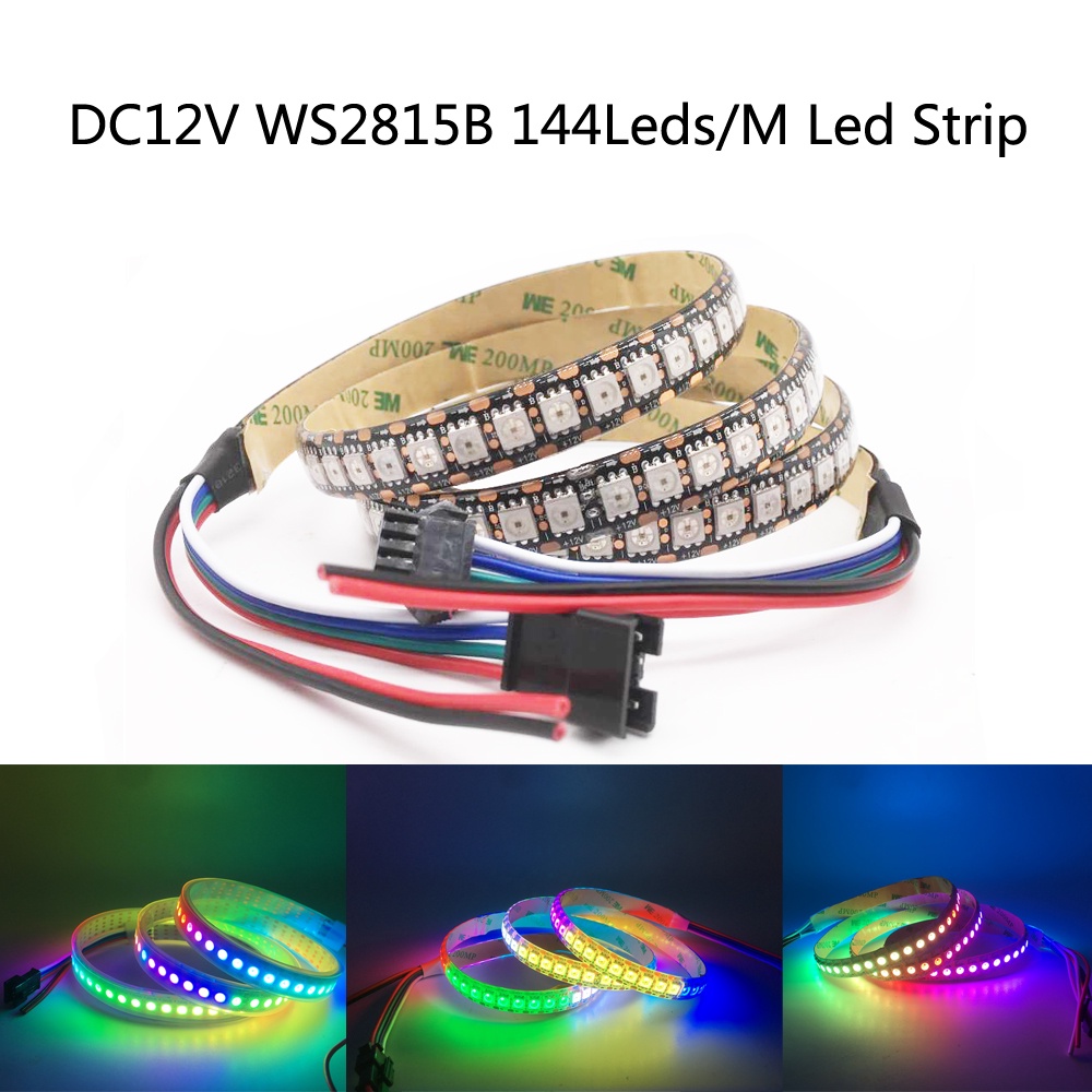 Xnbada 1-2M DC12V WS2815 144Leds / M 5050 RGB LED Strip Light LED Pixel ...