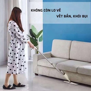 Cây lau nhà phun sương 360 độ , chổi lau nhà thông minh có bình xịt nước