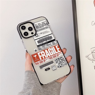 Dành Cho iPhone 15 14 16 Pro Max Ốp Lưng TPU Mềm iPhone 12 13 Pro MAX Ốp Lưng Nhãn FRAGILE Trong Suốt Cho iPhone 11 7 / 8Plus / X / XR / Xs Max