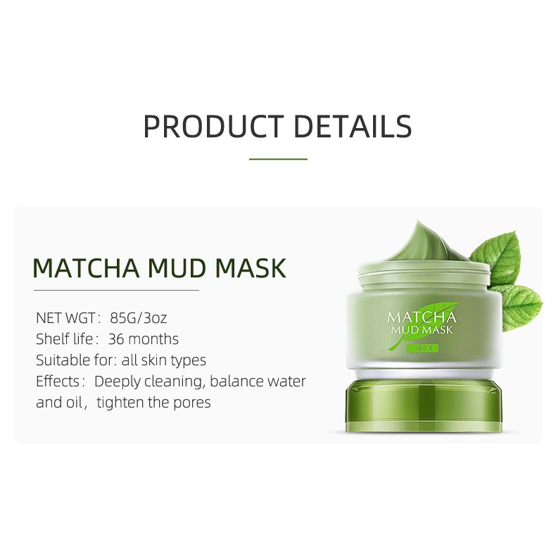 Ảnh Mặt nạ bùn LAIKOU tinh chất trà xanh chăm sóc da 85g 4