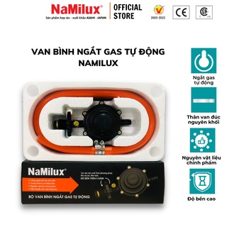 Bộ Van Dây Gas NaMilux NH-205S│Sản Phẩm Gồm Có 1 Van Ngắt Gas Tự Động + 1 Dây Dẫn Gas 1.2m + 2 Cổ Dê│Hàng Chính Hãng