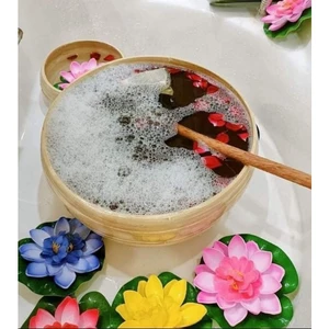 Chậu gỗ tre gội đầu dưỡng sinh spa 25cm lọai dày