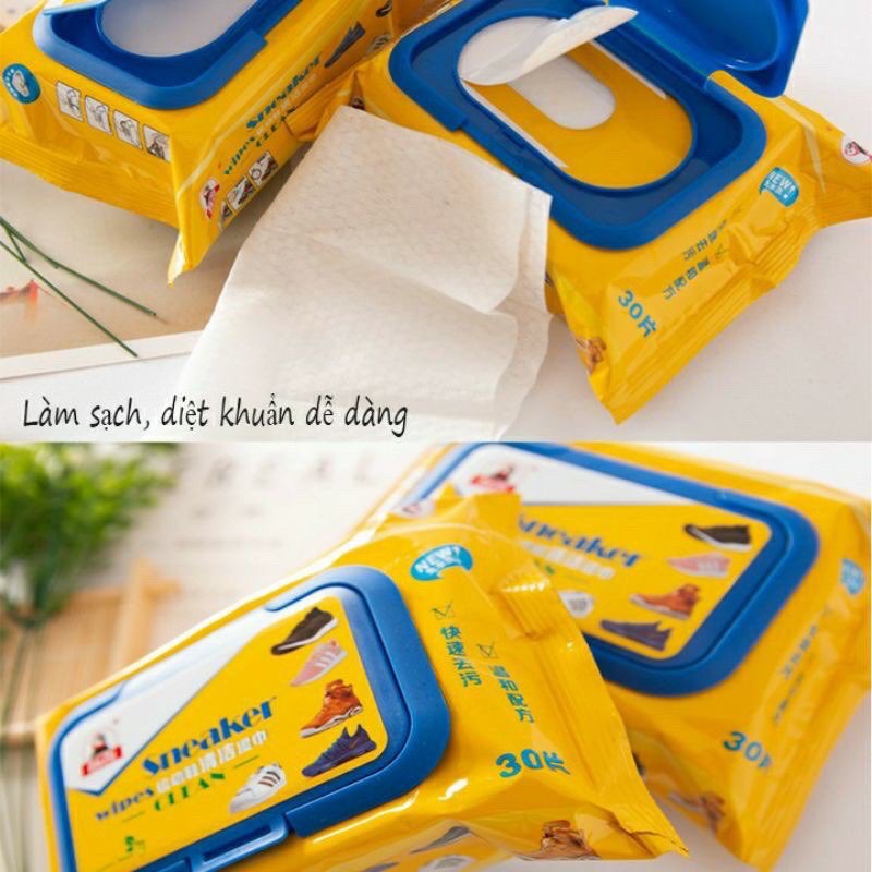 Giấy lau giày Sneaker gói 30/80 tờ