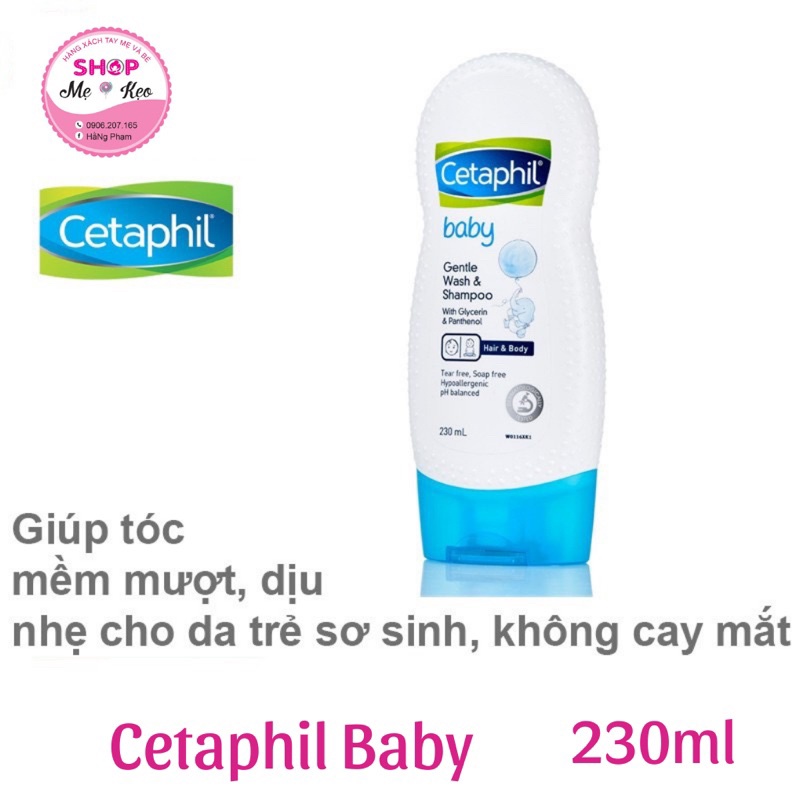 Sữa tắm gội 2 trong 1 Cetaphil Baby Gentle Wash & Shampoo 230ml