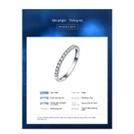 Kim Cương Nhân Tạo Moissanite Nhật bản hàn quốc đơn giản Kim cương 925 mu-sang hàng Kim cương nhẫn thời trang thời trang nhẫn nữ trang thời trang cao cấp mới quà tặng sinh nhật bạn gái của valentine — ảnh 5