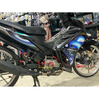 Tem xe exciter 135 đen xanh