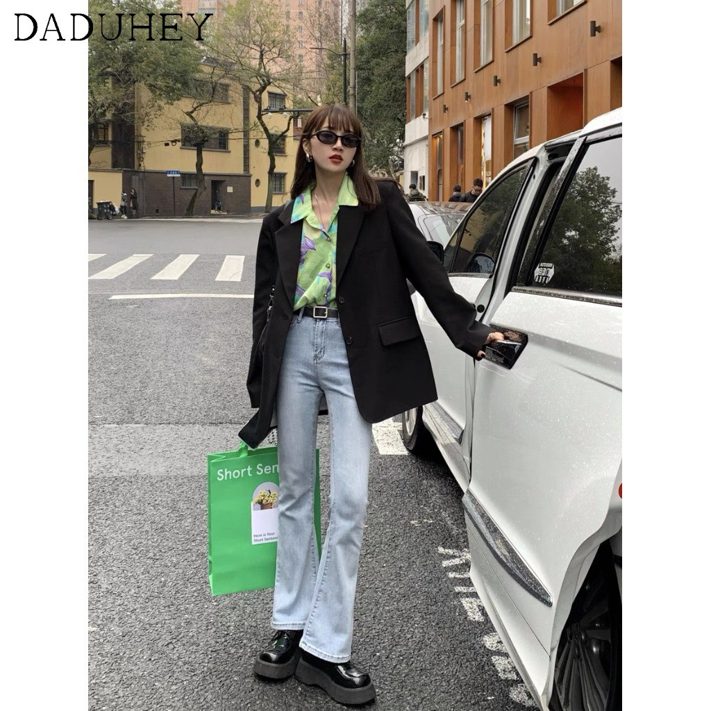 Ảnh Daduhey Quần Jean Ống Loe Lưng Cao Mẫu Mới 2021 Thời Trang Cho Nữ 2